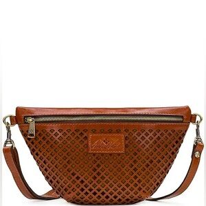 Perforated Vegetable Tan Tinchi Leather Belt Bag
